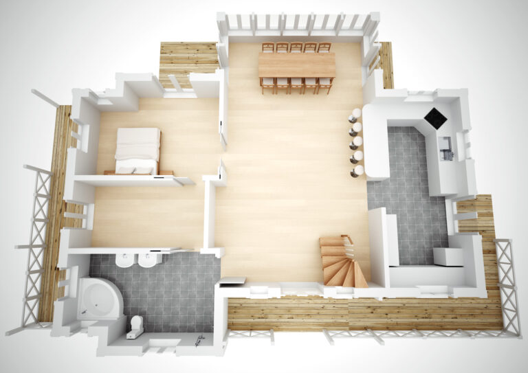 Wizualizacja rzutu domu DD Hus